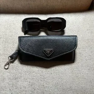 Prada Black Sunglasses with Case Classic Style Prada PR 17WS 1AB5S0 Symbole Sunglasses | In Stock - US main image 4